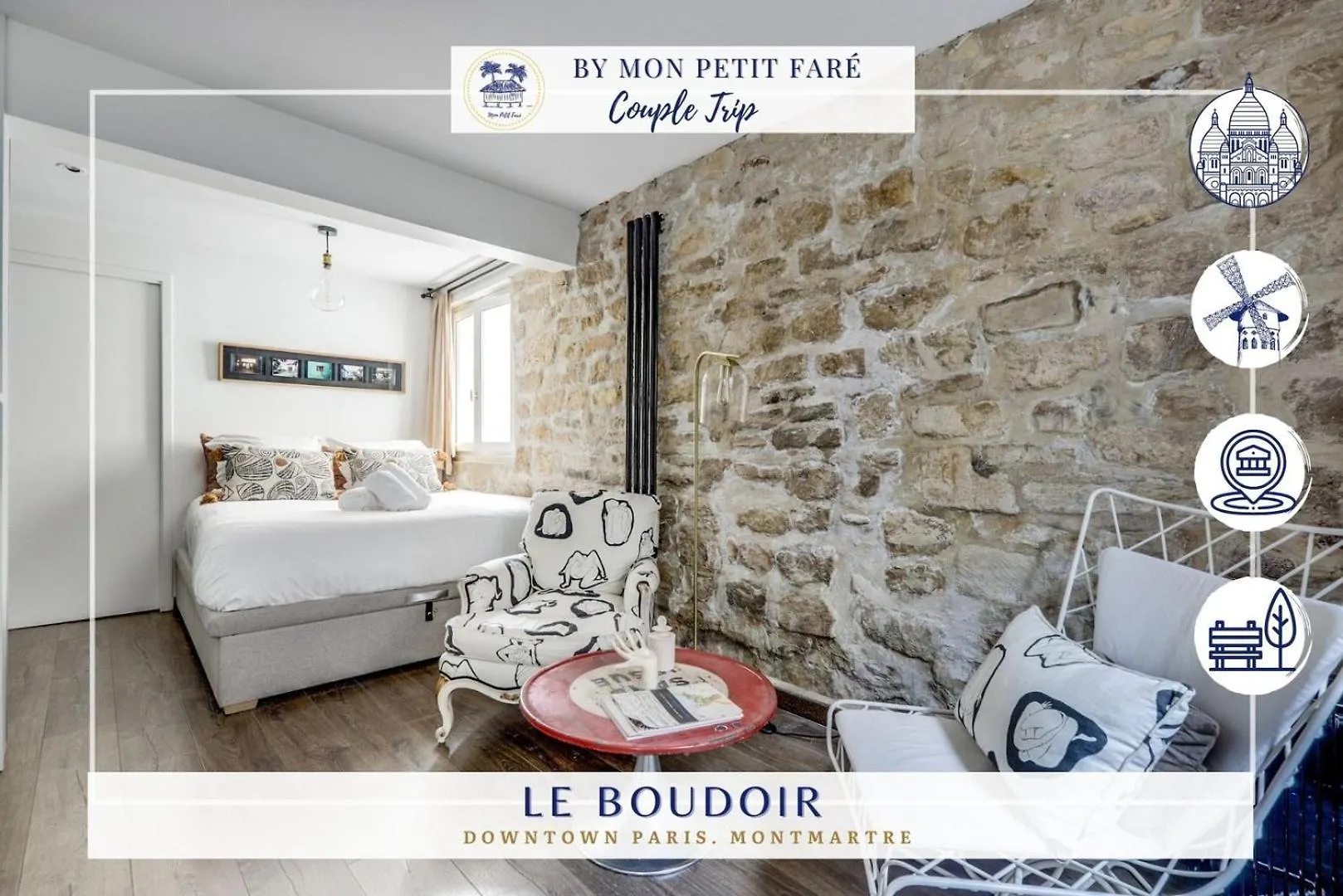 شقة Le Boudoir - Montmartre - Proche Moulin Rouge باريس 0*,